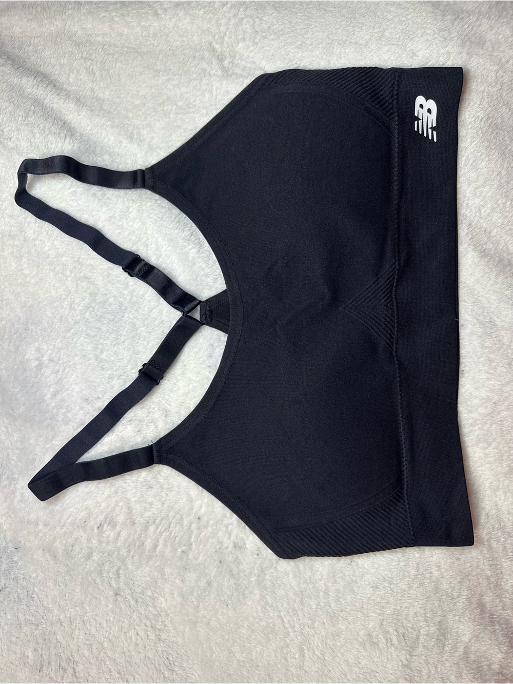 New Balance Women's Black Seamless Swim Bikini Top